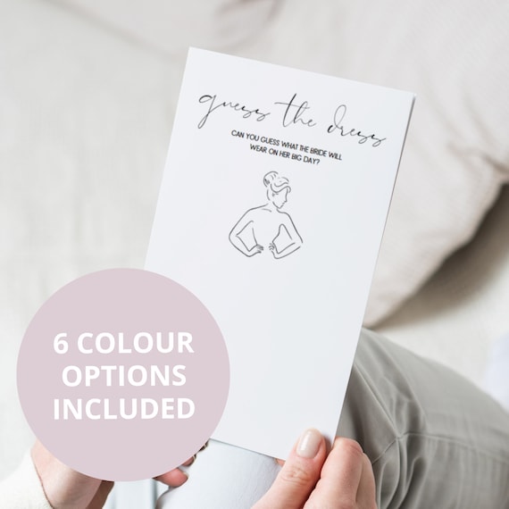guess the dress hen party Guess the Dress | Hen Party Game | Digital and Printable | Elegant Minimalist Design | Bachelorette Party | Bridal Shower | Bride to Be