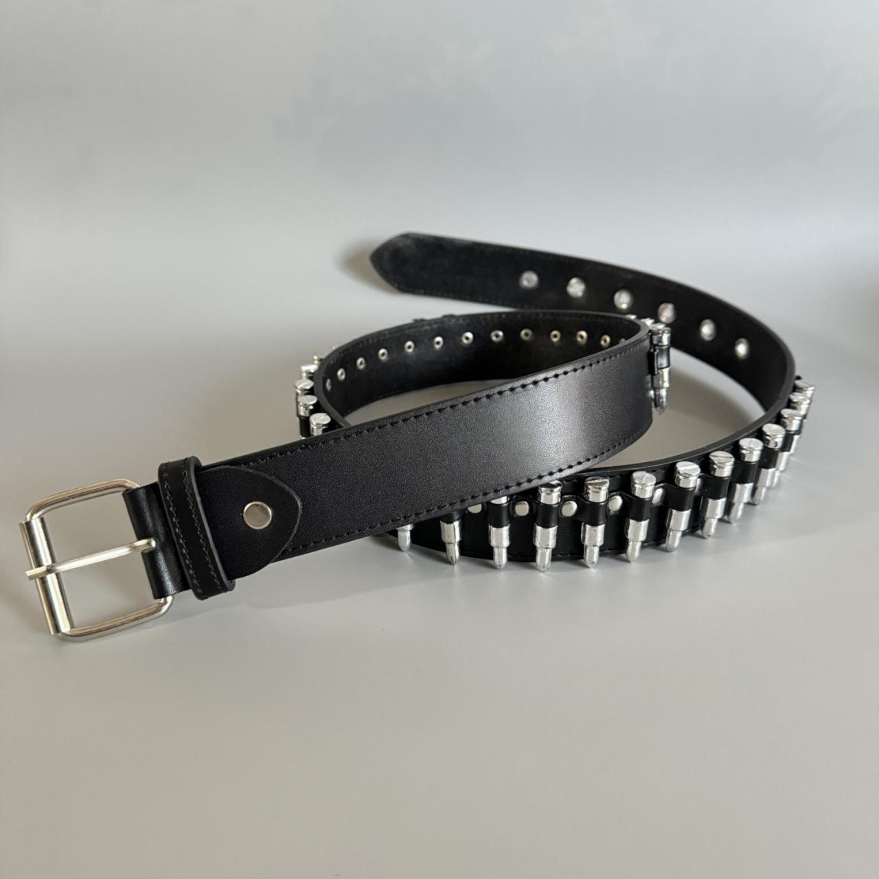 Vintage Black Y2K Grunge Studded Real Leather Belt Punk Rock Goth Size 30 Sup-Coente Punk Rock Stud Belt - Goth Black Gothic Emo Scene  main image 2