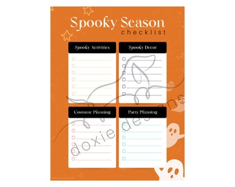 Spooky Season/Halloween Planner Checkliste