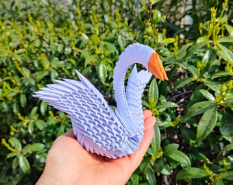 cisne de origami 3D