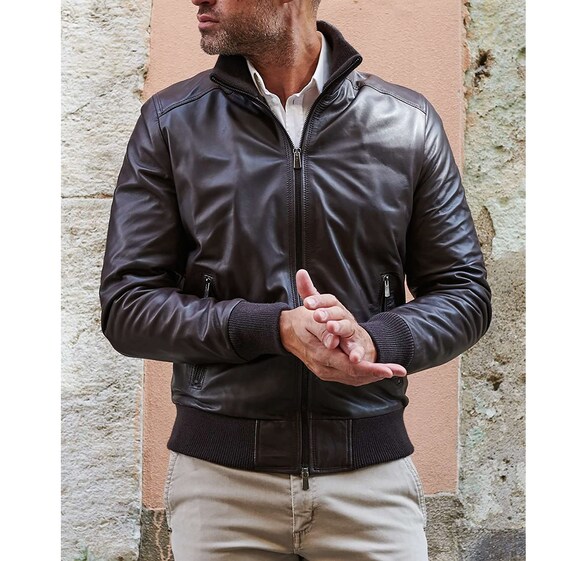 Custom Men's Vintage Leather Jackets Tailor Fit Leather - Etsy