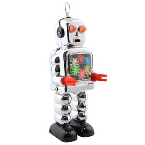 Robot - High Wheel Robot - silver - sheet metal robot