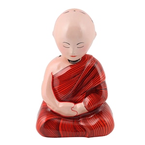 Tin toy - Praying monk - Meditating Buddha - Bobblehead