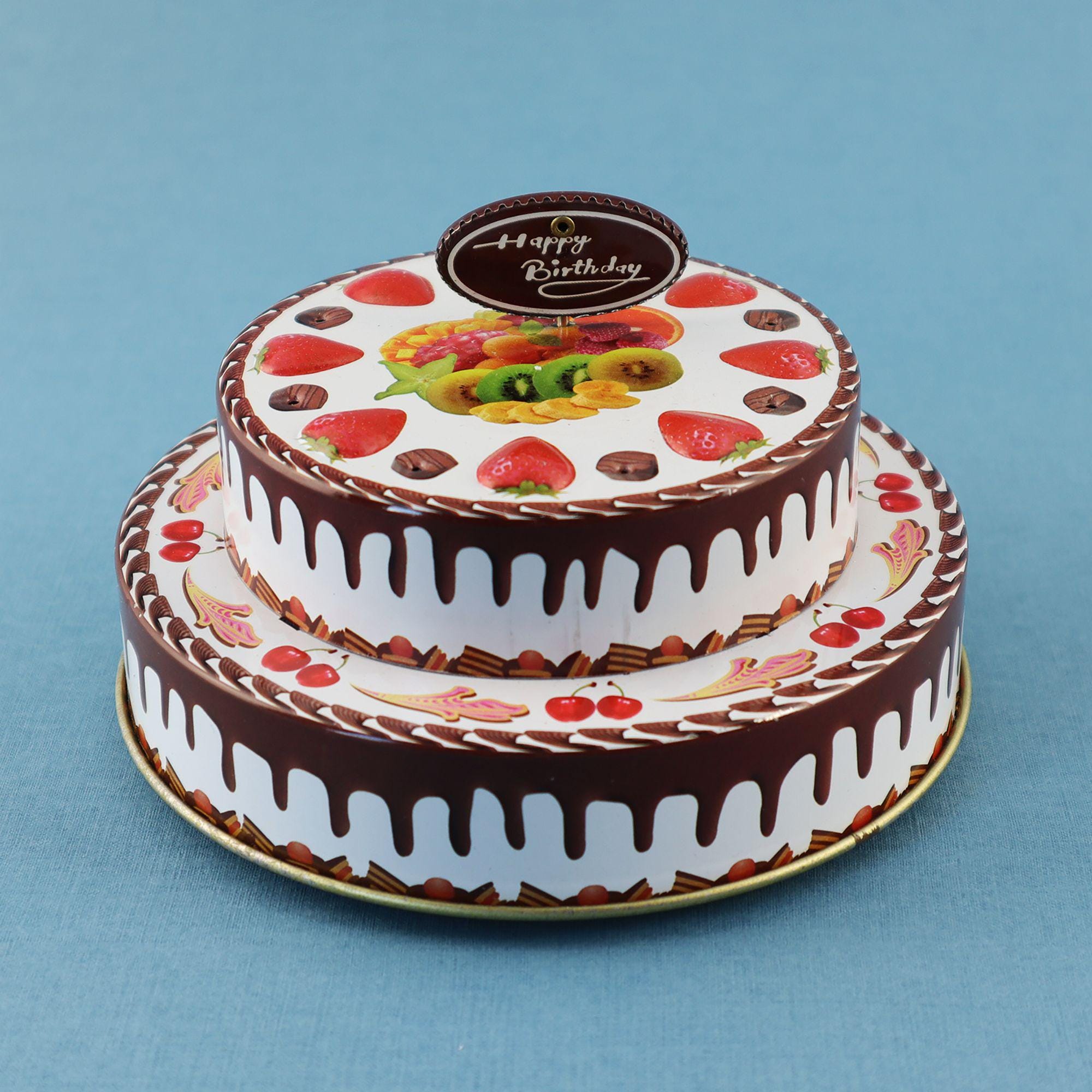Tin Toy - Birthday Cake Made of Tin - With Candles and
