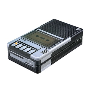 Tin box - cassette recorder cassette datasette - tin can