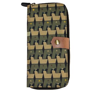 Cartera grande años 70 con cremallera - patrón 05 - cartera