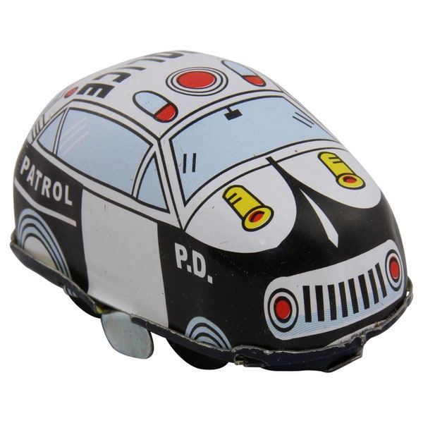 Tin toy - tin car - car highway - police - suitable for playground