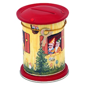 Tin money box - Fairy tale - Snow White with dwarves