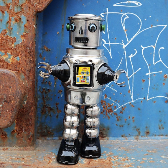 ブリキロボット Mechanical Roby Robot Robot Mechanical Roby Robot Sheet Metal Robot - Etsy