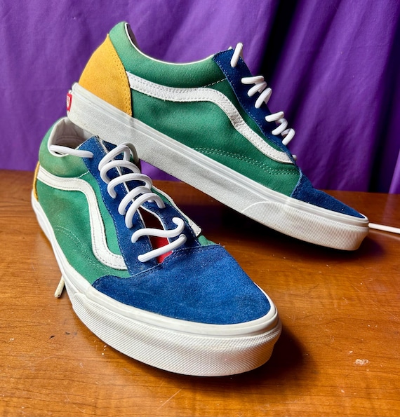 Vans con bloques de colores primarios, talla 12 para mujer