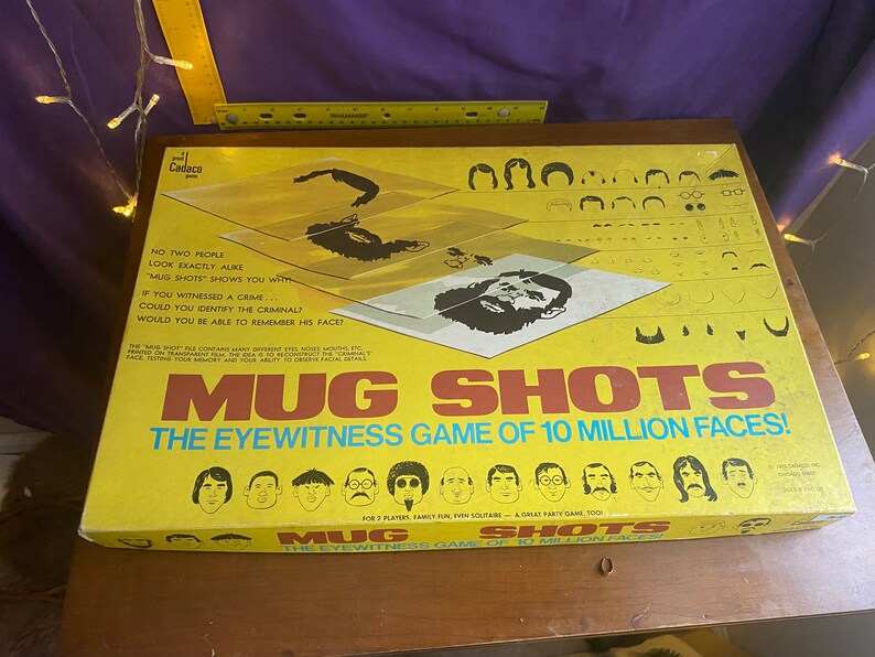 Vintage Mugshots Complete Board Game Etsy