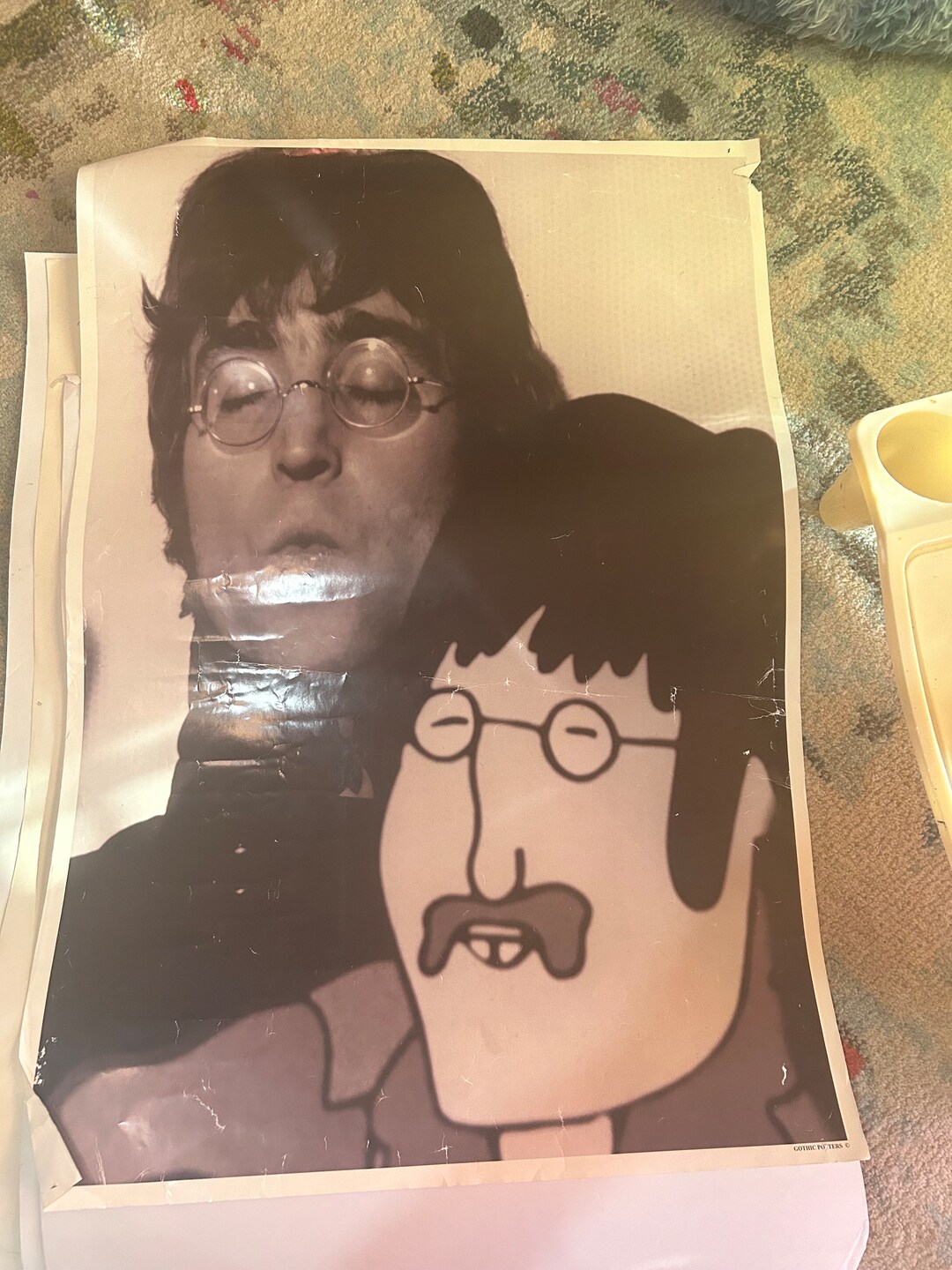 36x24 John Lennon And Cartoon Poster Etsy 36x24-john-lennon-and-cartoon-poster-etsy