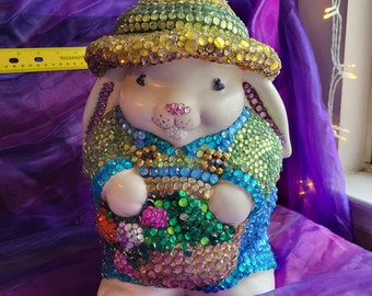 Rhinestone Easter Bunny