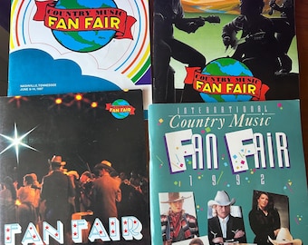 Vintage Nashville Fan Fair Officiële programma's: 1983-89 en 1992