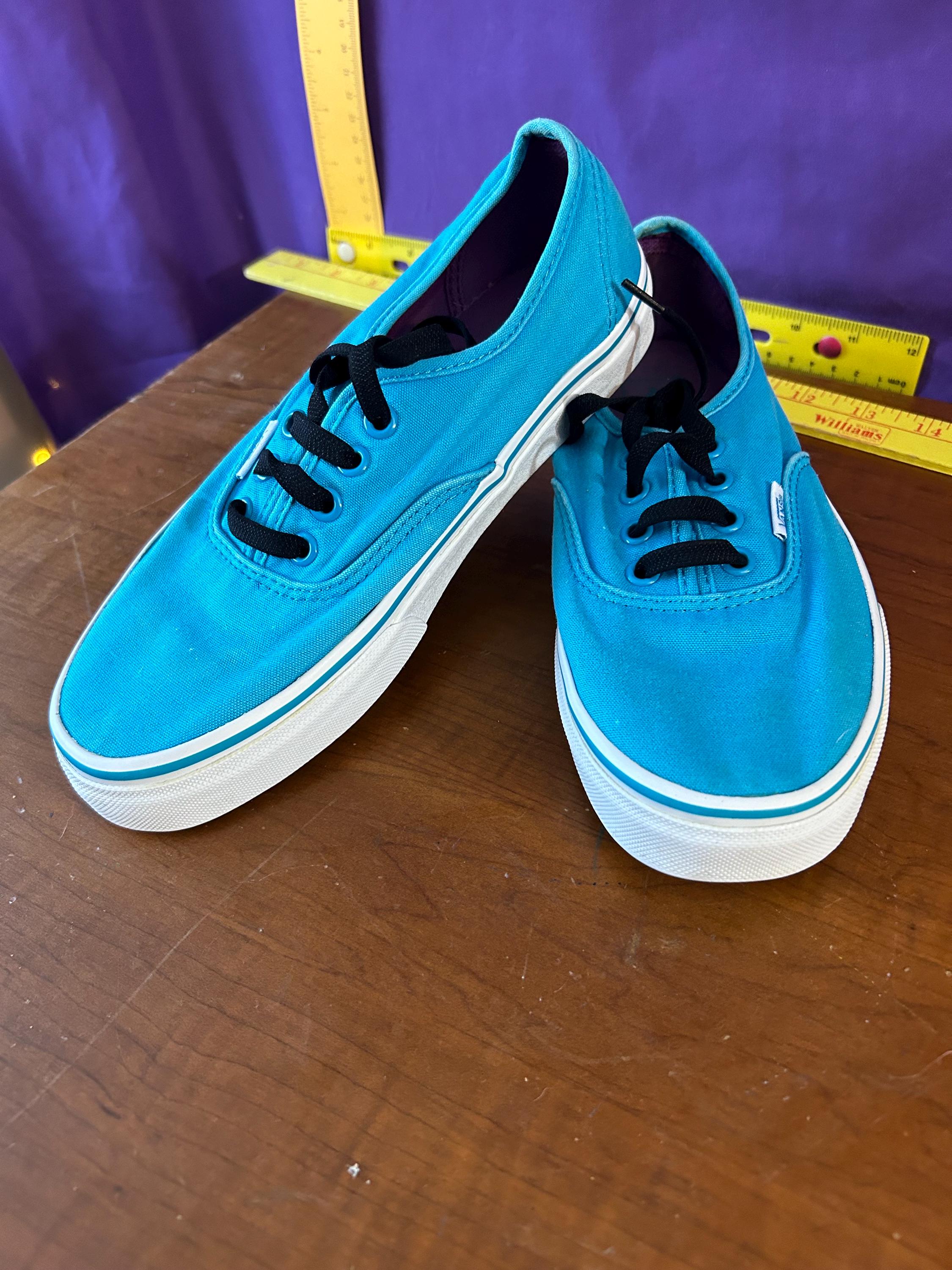 Neon Blue Vans - Etsy
