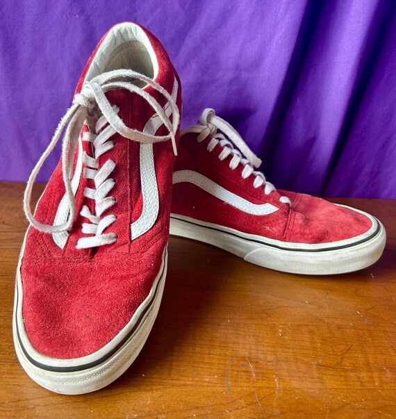 Red Leather Vans, Women display picture 1