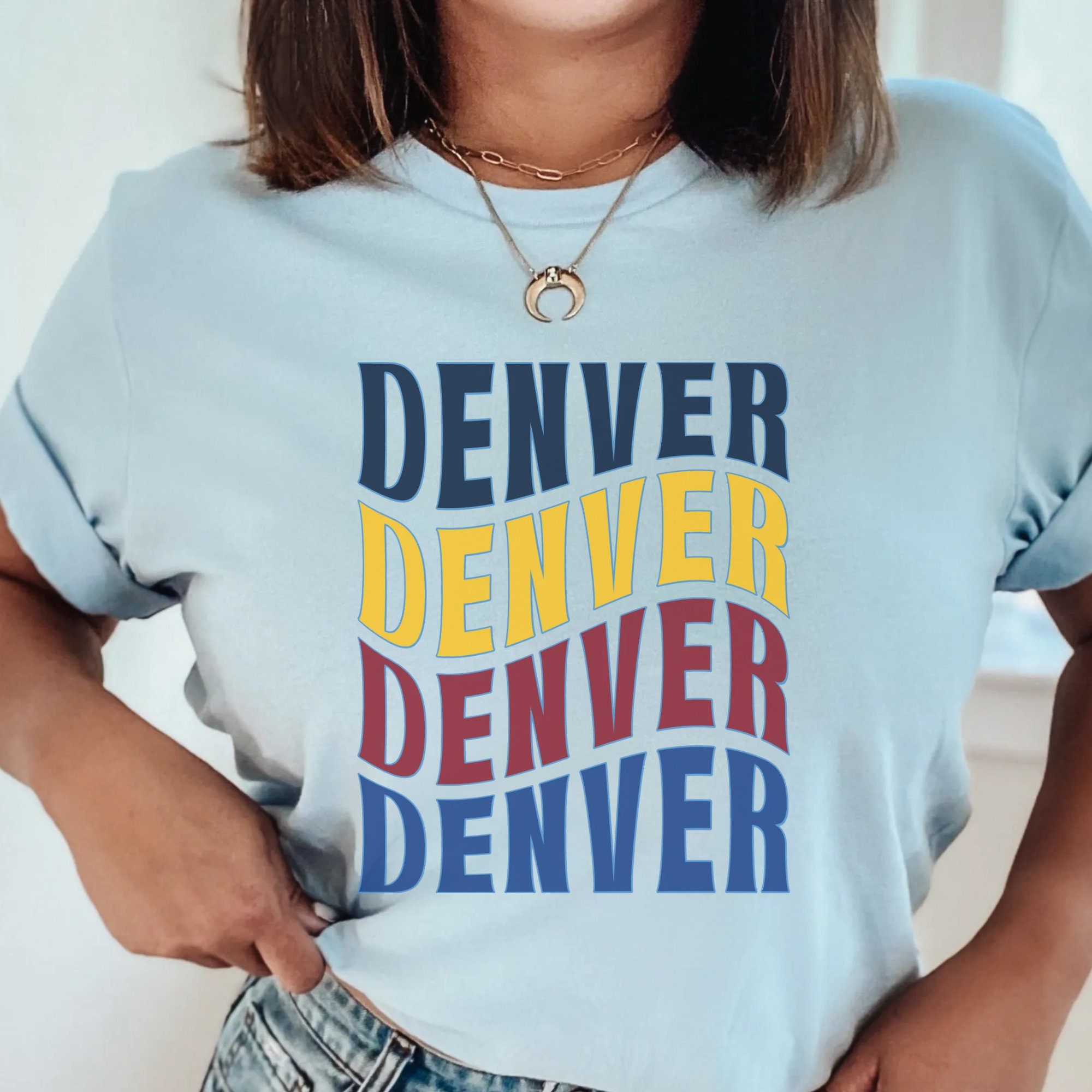 Women's Denver Nuggets Concepts Sport Navy Quest Raglan V-Neck T-Shirt