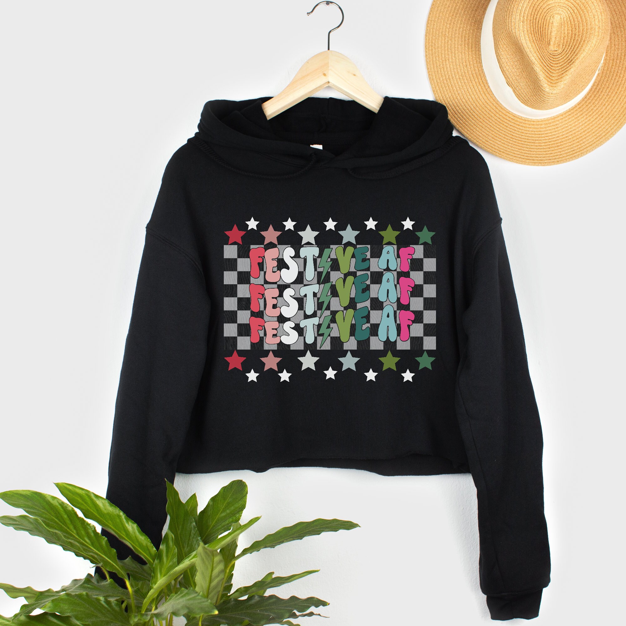 Xmas Cropped Hoodie - Etsy