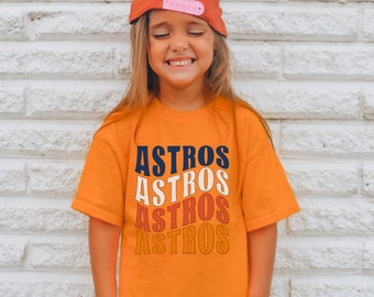 Kids Astros Shirt Astros Youth Retro Astros Tshirt Baseball 
