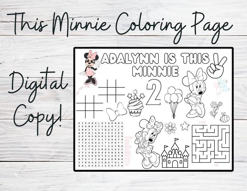 I'm This Minnie Coloring Sheet - Etsy