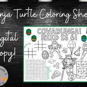 Cowabunga - Foglio da colorare - SOLO file digitale