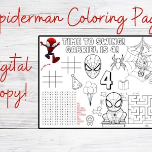 Spiderguy Coloring Sheet - Digital File ONLY