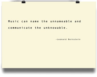 Minimalist quote landscape Matte Art Print for music lovers