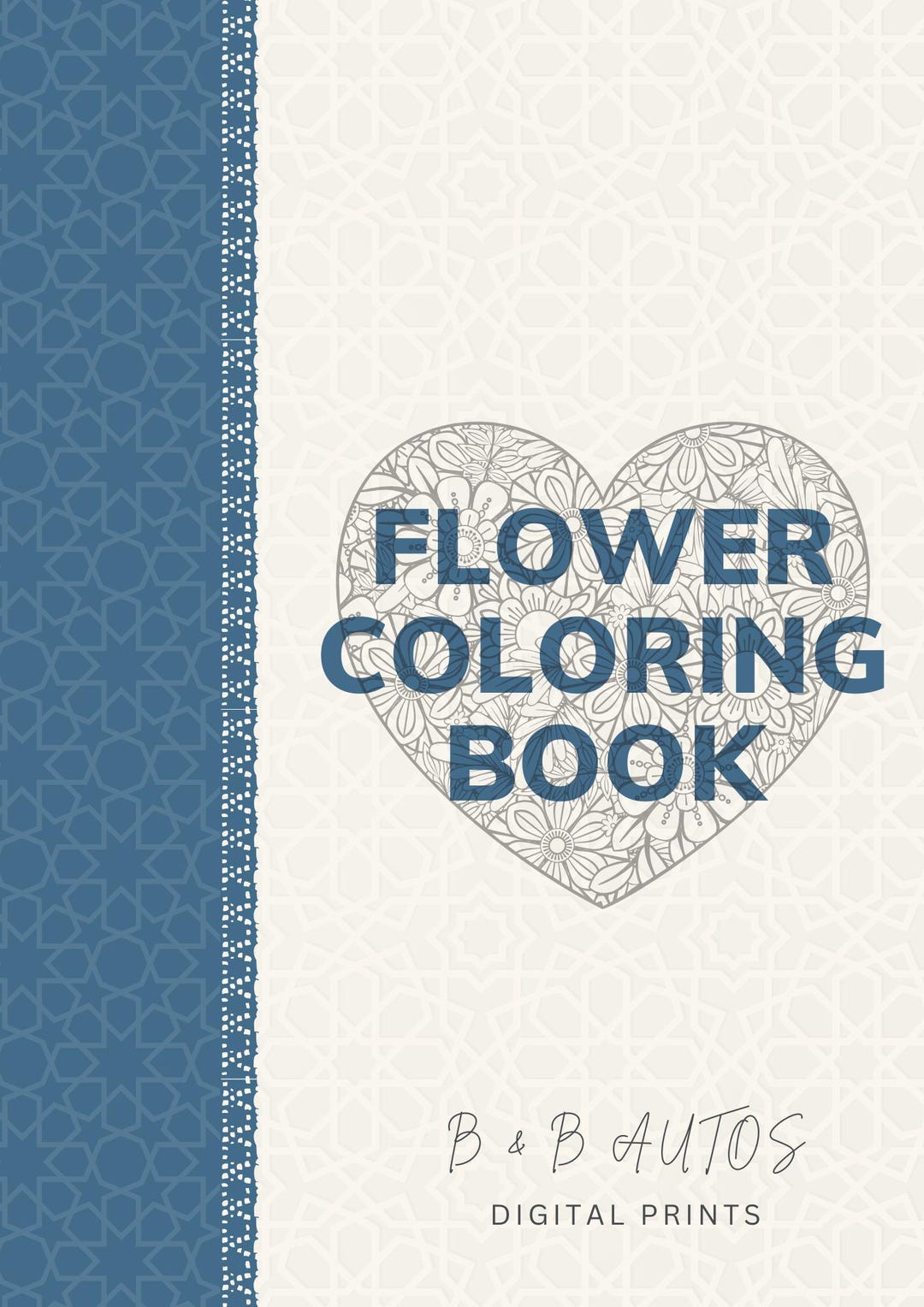 A Relaxing Flower Coloring Book for Adults (digital Download) - Etsy