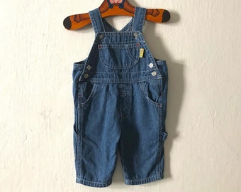 90 s Baby Dungarees, vintage Blue Denim Overalls, 3-6 mois Unisex Baby Jumpsuit, 90 s Baby Clothes