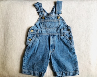 Pantalones cortos de mezclilla para niños, overoles de mezclilla azul neutros de los años 90 para niños, petos de mezclilla 3T, ropa para niños pequeños, pantalones cortos para niñas y niños.
