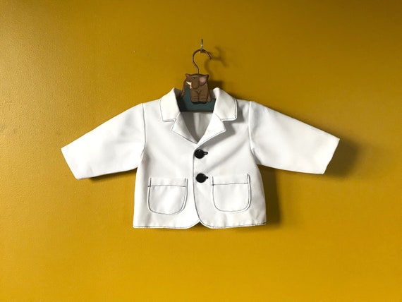 Vintage Baby Boys White Jacket Blazer Classic For… - image 1