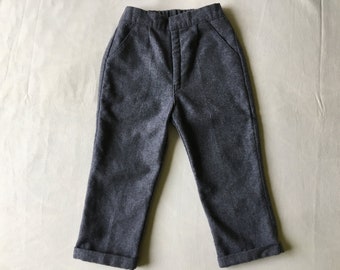 Vintage Boys Wool Pants, 90s Grey Wool Trousers, 3T Toddler Boy Trousers, Classic Suit Pants, Warm Winter Pants 1980s Kids Clothes