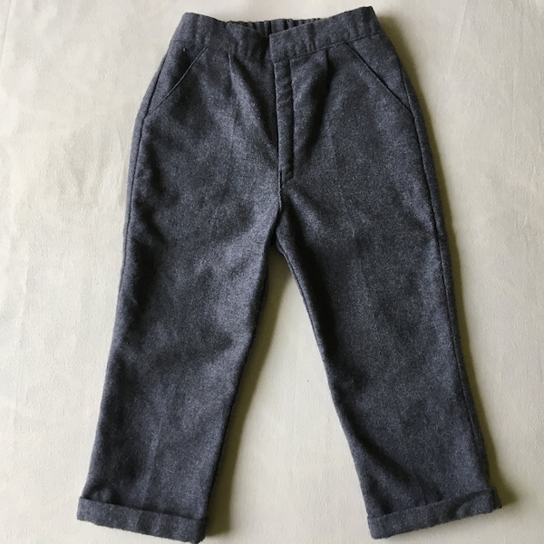 Vintage Boys Wool Pants, 90s Grey Wool Trousers, 3T Toddler Boy Trousers, Classic Suit Pants, Warm Winter Pants 1980s Kids Clothes