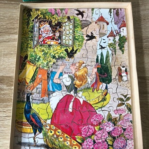 puzzle vintage en bois, puzzle 80 pièces Victory, série comptines 1976, fabriqué en Angleterre, jouet vintage pour enfants, puzzle rétro des années 70