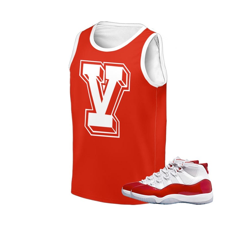 Graffiti Outfit Black Shirt Match Cherry 11s Tee Jordan 11 Etsy