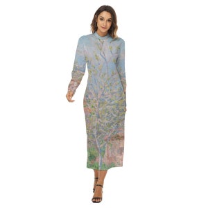 Claude Monet / Gardeners House At Antibes / Women&#39;s Hip Dress / All-Over Print