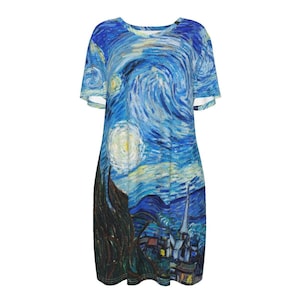 Van Gogh Starry Night / Cotton Women's Dress / All Over Print