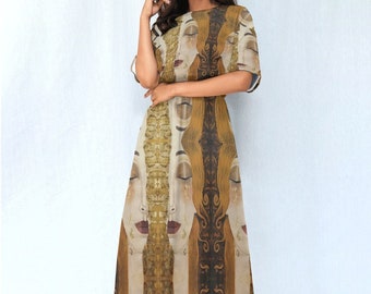 Vestido Mujer Freya's Tears / Homenaje a Gustav Klimt / Cintura Elástica