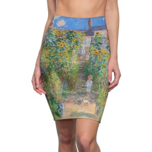 Women&#39;s Pencil Skirt - Inspired by Monet