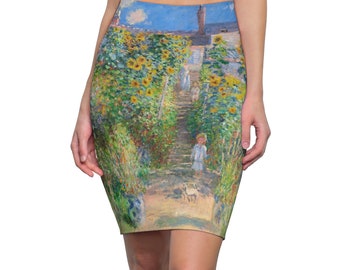 Women's Pencil Skirt - Inspired by Monet