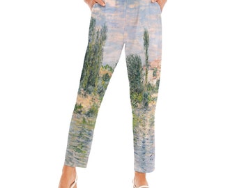 Claude Monet - Women's Loose Straight-leg Pants - All Over Print