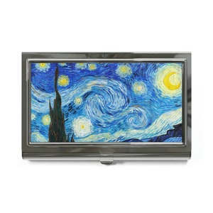Van Gogh / Noite Estrelada / Porta-cartões de visita