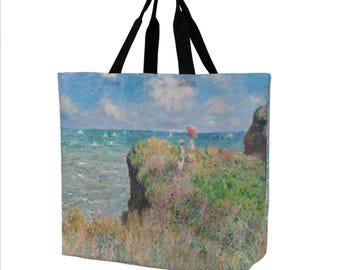 Claude Monet verstärkte Tasche mit Innentasche
