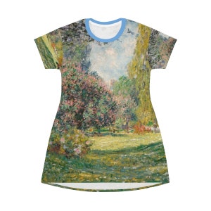 Claude Monet T-Shirt Dress - The Parc Monceau - Short Sleeve