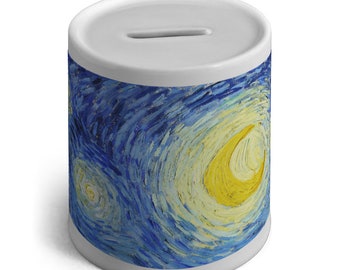 Vincent Van Gogh's Starry Night  / Ceramic Money Box