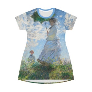 Claude Monet All Over Print T-Shirt Dress