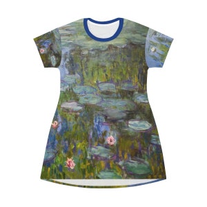 Claude Monet All Over Print T-Shirt Dress