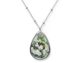 Van Gogh / Roses / Oval Necklace
