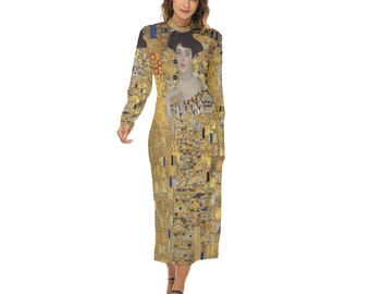 Woman in Gold (1907) by Gustav Klimt Art Nouveau Fitted Dress - Etsy