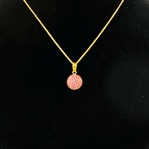 22k solid gold round pendant / gold charms only